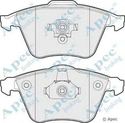 APEC BRAKING pad1663 -  Комплект тормозных колодок, дисковый тормоз
